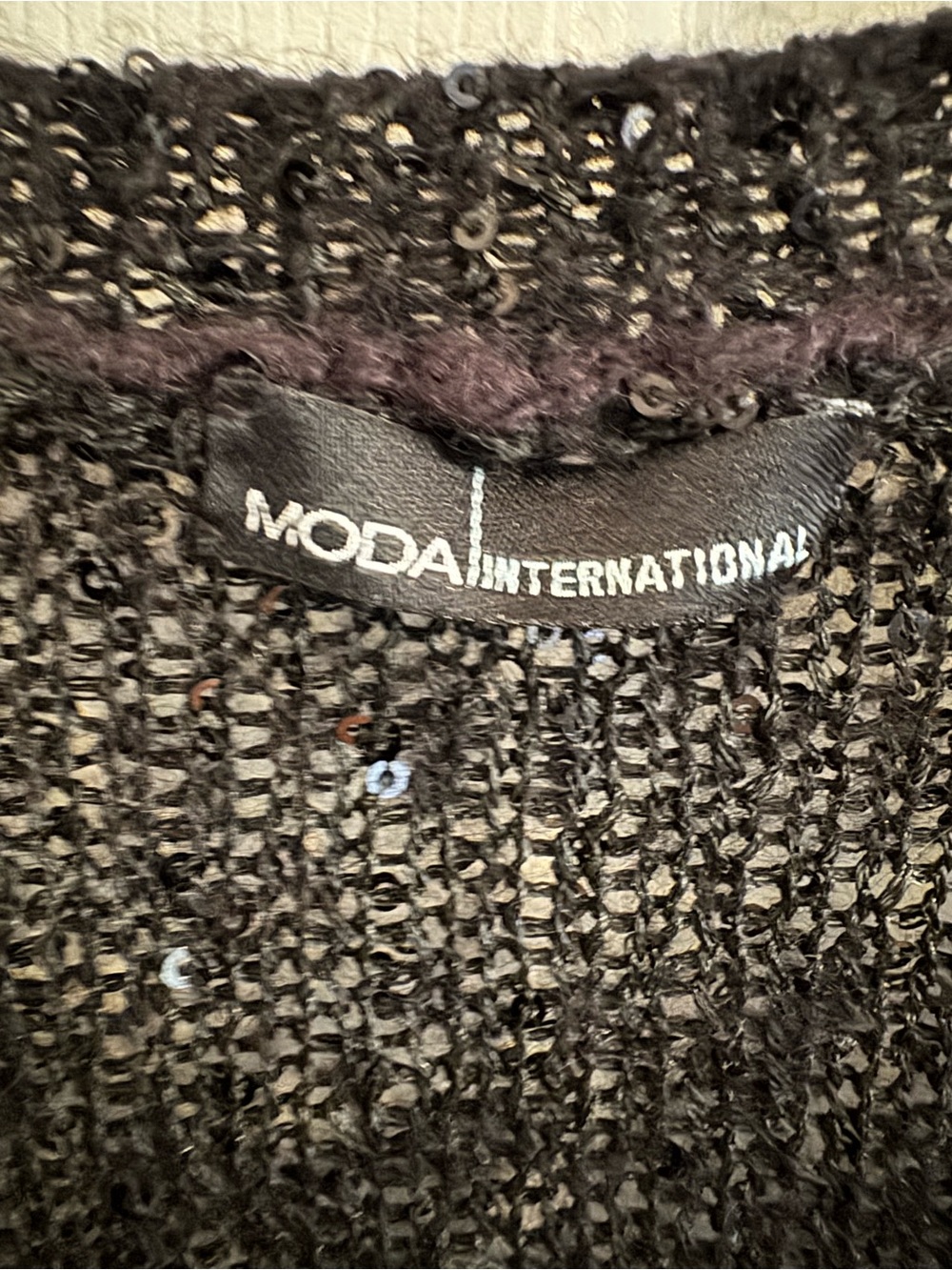 Vintage Victoria's Secret Resort 1991 Moda Intl. Knit Sequined Cardigan - - Picture 4 of 12